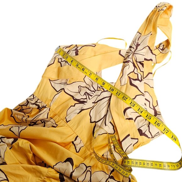 Anthropologie Hutch Floral Halter Maxi Dress Size 8 Slit Front NWT Guest Dress - Picture 5 of 11